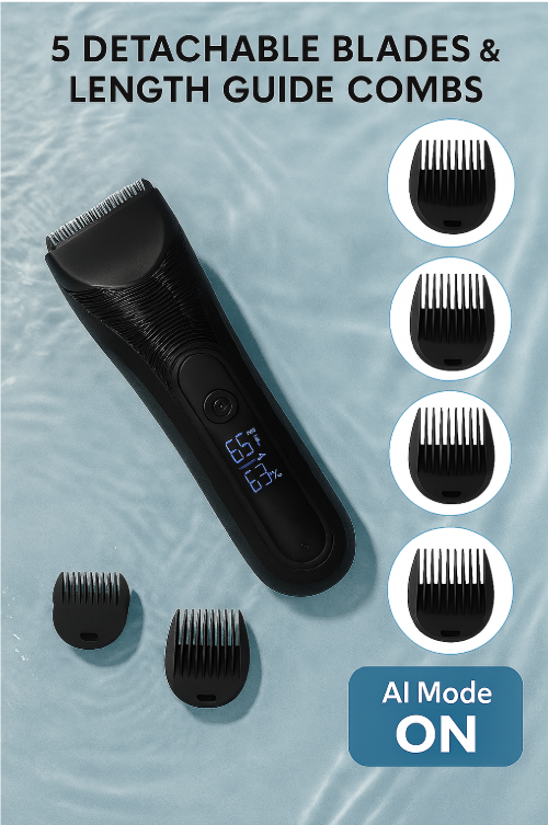 AI Mode On Electric Body Hair Trimmer – Precision & Comfort