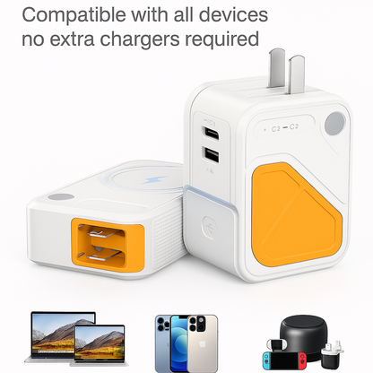 AI Mode On 10,000mAh Magnetic Portable Charger – All-in-One Power Bank