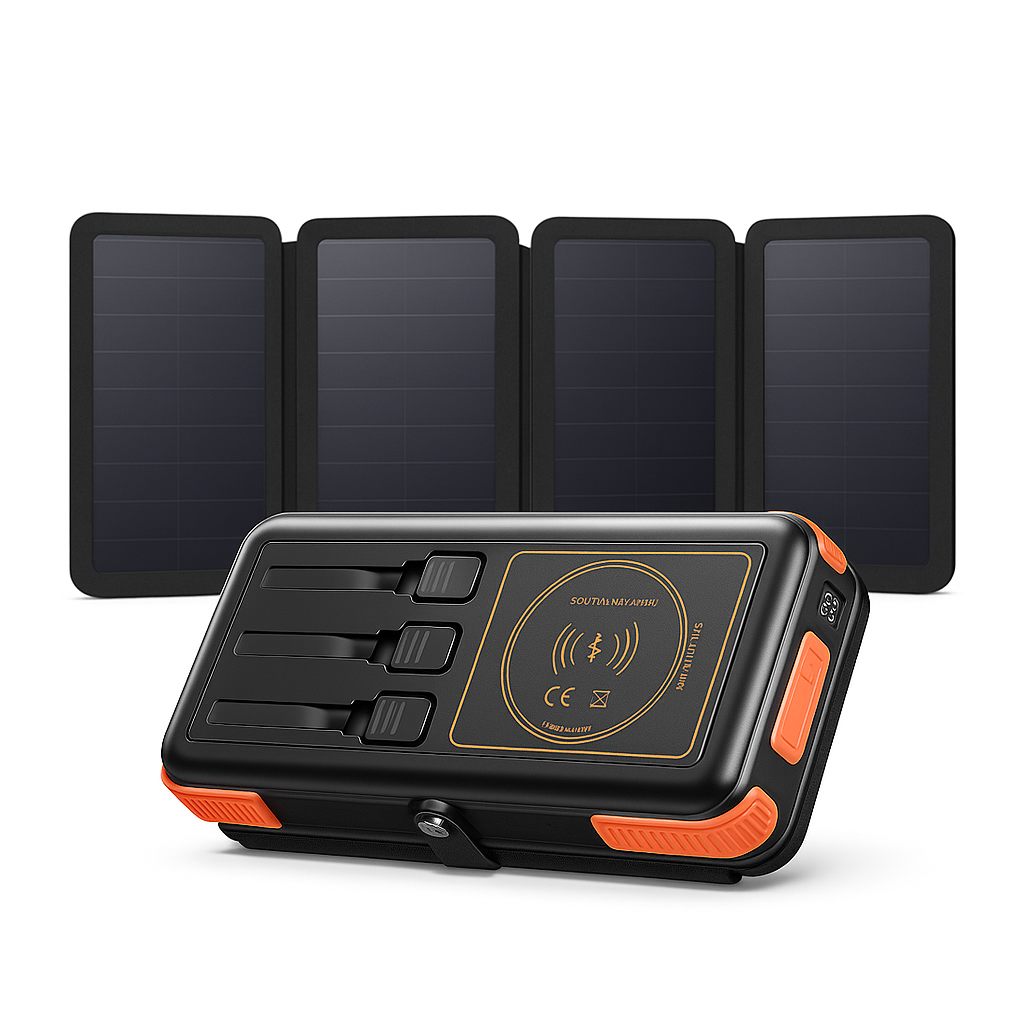 AI Mode On 6-in-1 Solar Power Bank – Fast, Smart & Outdoor-Ready