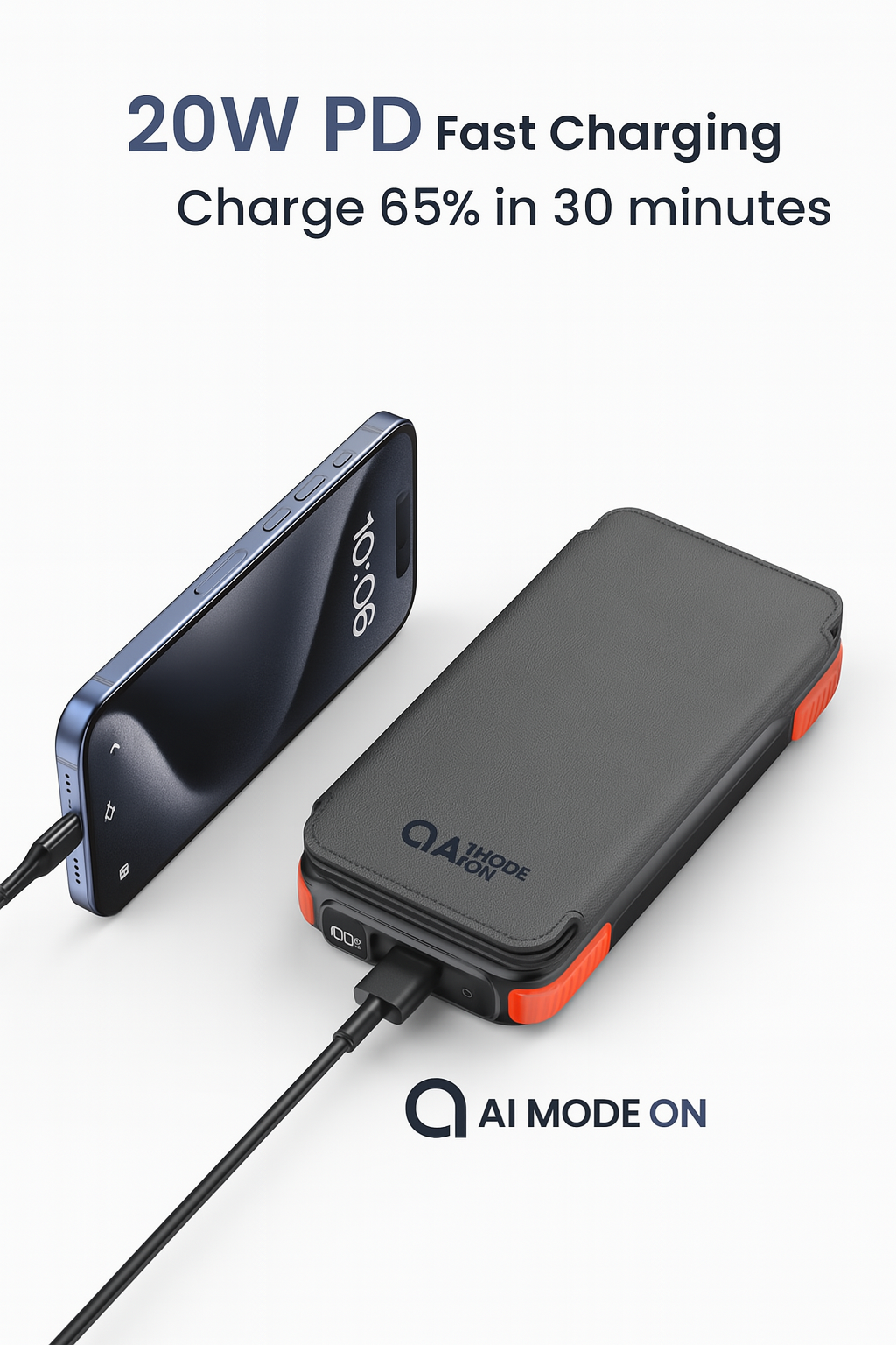 AI Mode On 6-in-1 Solar Power Bank – Fast, Smart & Outdoor-Ready